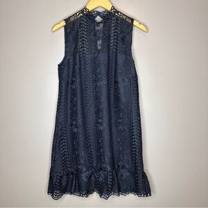 Bb Dakota high neck crochet mini dress
